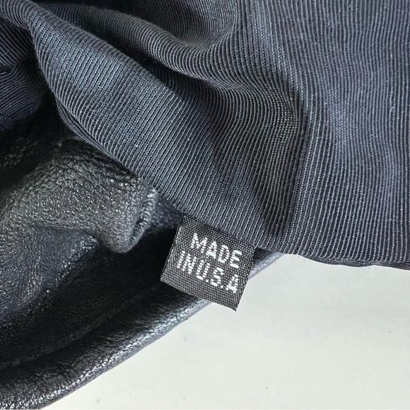 CC SKYE USA Black w Brown Cutout Laser Cut Leather Oversized Shoulder Bag Tote - Picture 14 of 14